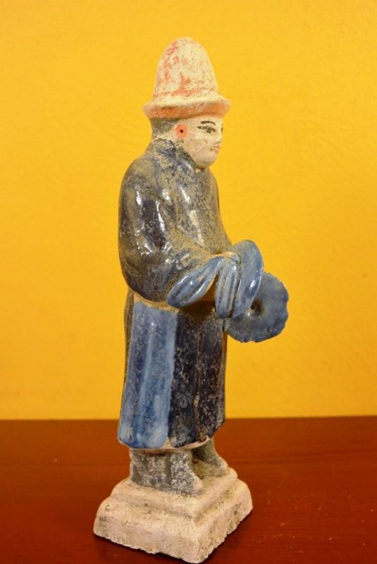 Chinesische Terrakotta-Statue Musiker Tang Cymbals 3