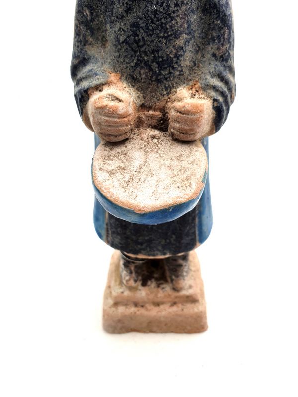 Chinesische Terrakotta-Statue Musiker Tang Trommel3