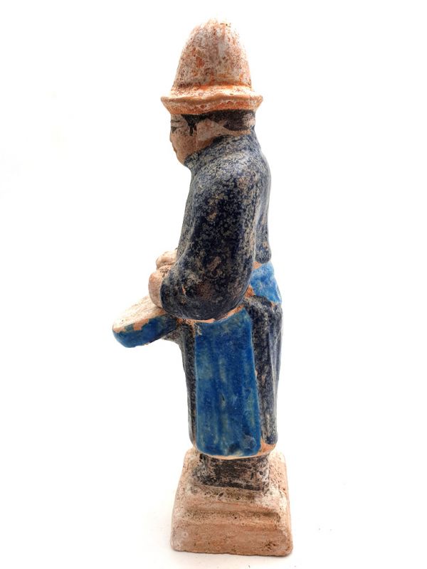 Chinesische Terrakotta-Statue Musiker Tang Trommel4
