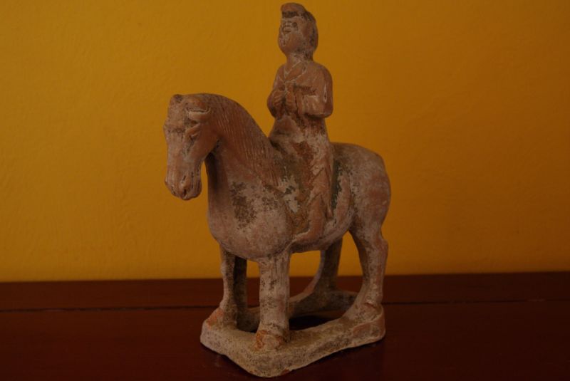 Chinesische Terrakotta Statue Reiterin 2
