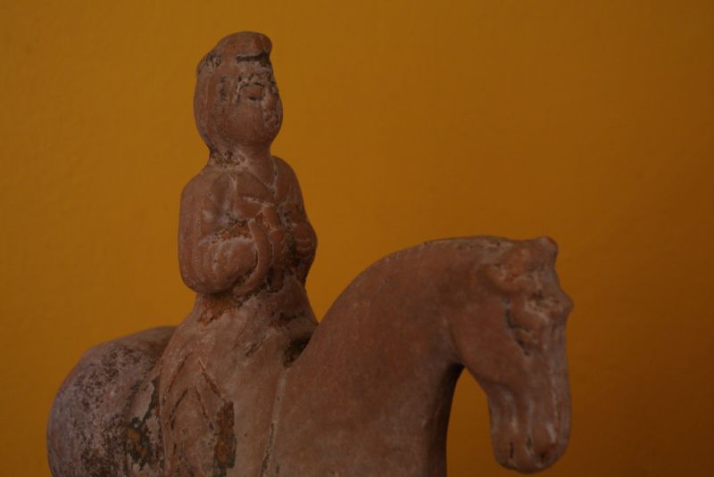 Chinesische Terrakotta Statue Reiterin 5