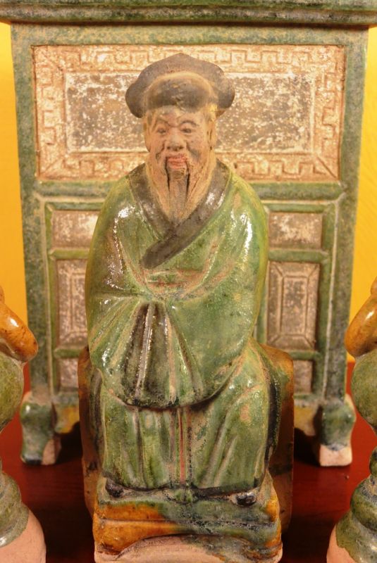 Chinesische Terrakotta-Statuen Mandarin Möbel 2