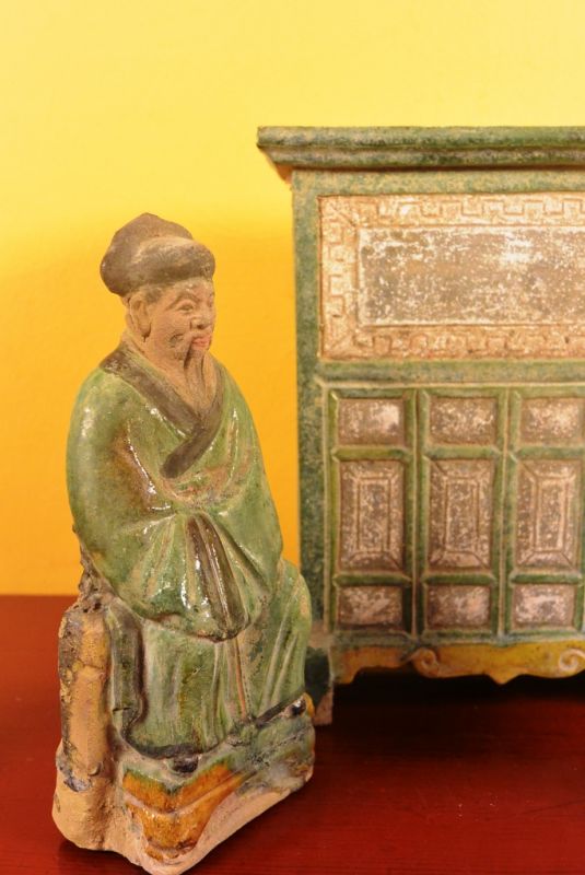 Chinesische Terrakotta-Statuen Mandarin Möbel 3