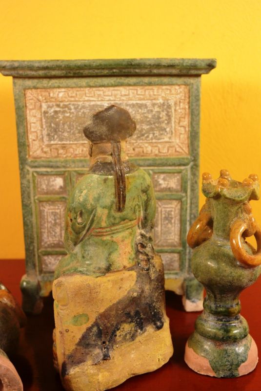 Chinesische Terrakotta-Statuen Mandarin Möbel 5
