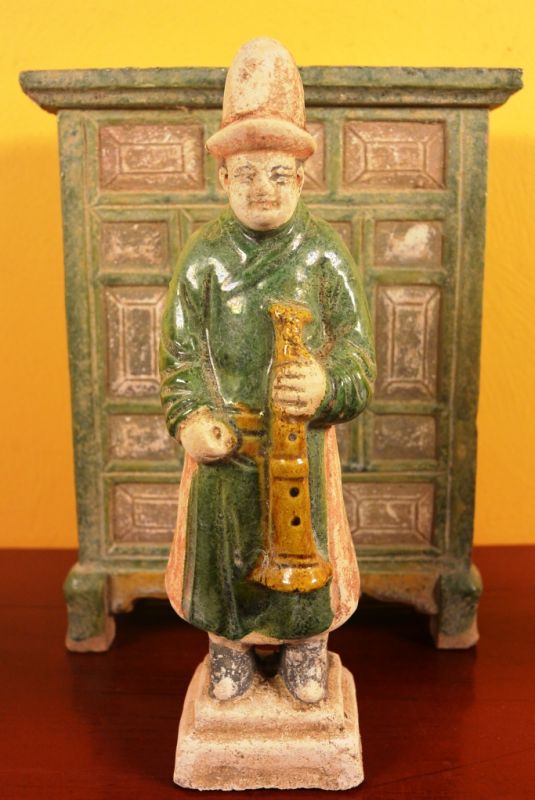 Chinesische Terrakotta-Statuen Möbel 2 Männer 4