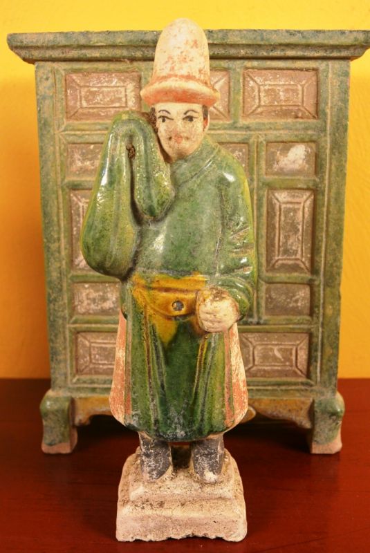 Chinesische Terrakotta-Statuen Möbel 2 Männer 5
