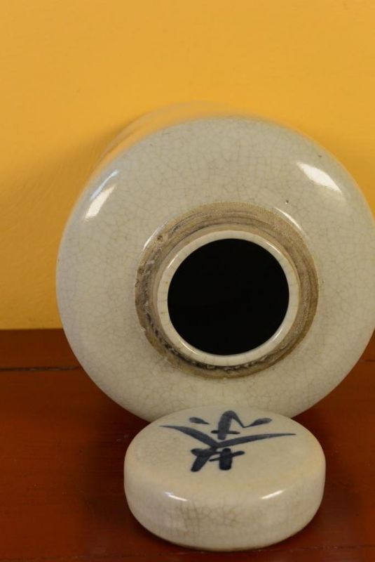 Chinesische Vase Porzellan - Farbig - Weiß / Elfenbein 5