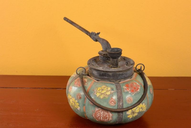 Chinesische Wasserleitung in Porzellan - Grün 2 3
