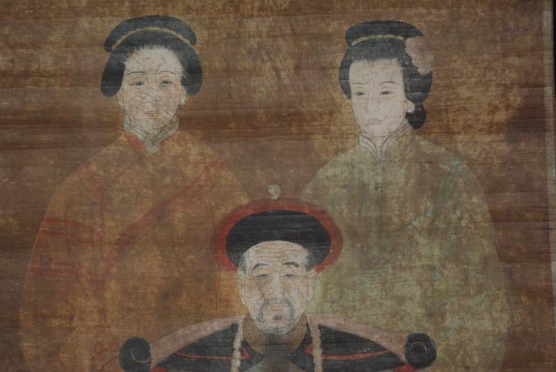 Chinesische Würdenträger 3 Personen Qing Dynastie 4