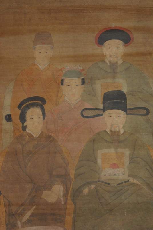 Chinesische Würdenträger 5 Personen Qing Dynastie 3