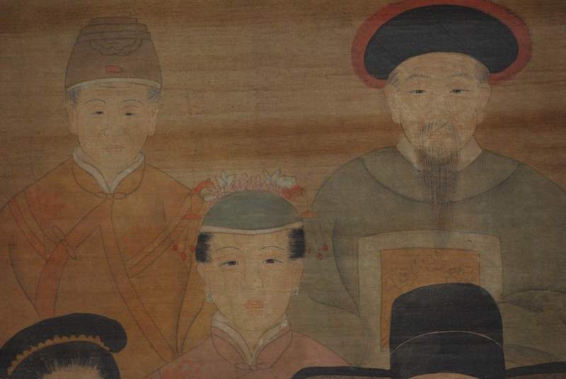 Chinesische Würdenträger 5 Personen Qing Dynastie 5