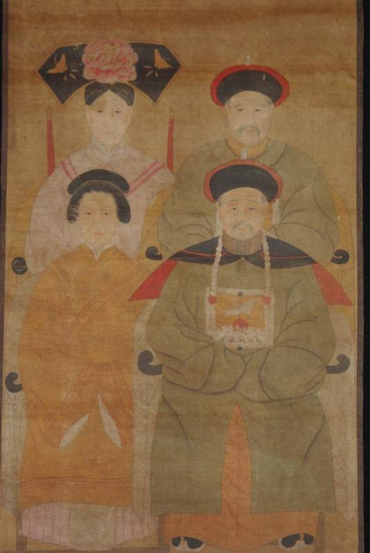 Chinesische Würdenträger 6 Personen Qing Dynastie 2