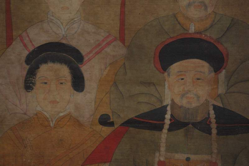 Chinesische Würdenträger 6 Personen Qing Dynastie 3