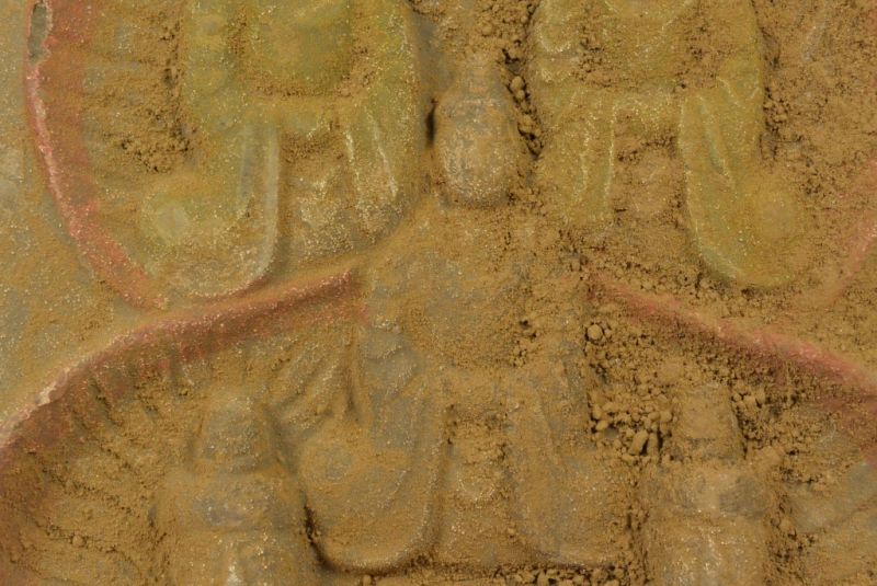 Chinesischen Terrakotta-Platte 5 Buddha 4