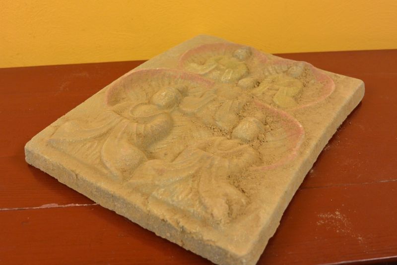 Chinesischen Terrakotta-Platte 5 Buddha 5