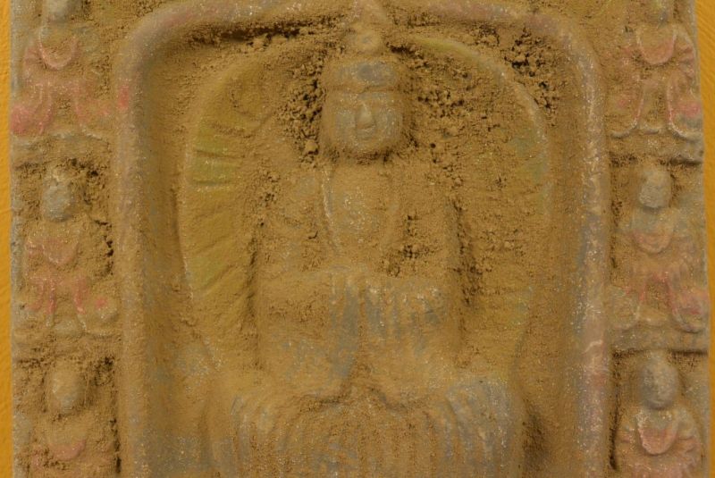Chinesischen Terrakotta-Platte Buddhismus 3