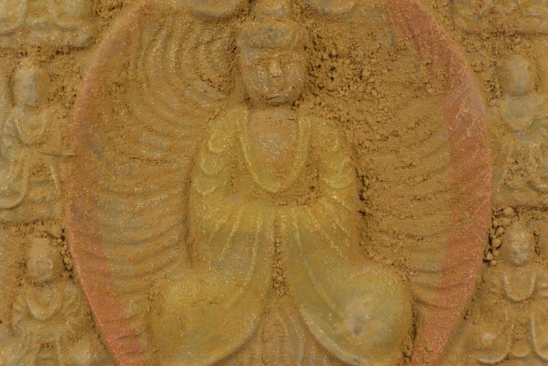 Chinesischen Terrakotta-Platte Meditation 3