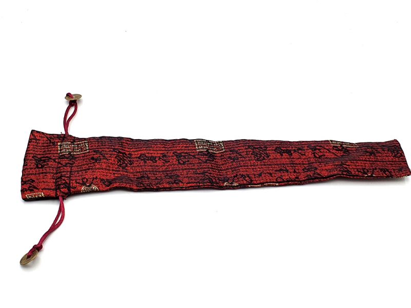 Chinesischer Fächerbeutel - Größe L - Chinesische Schriftzeichen / Rot 3