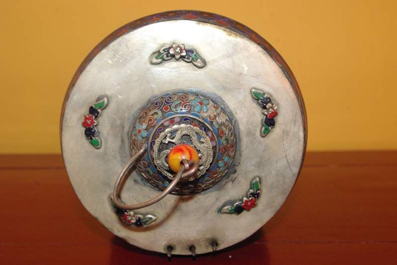 Chinesischer Grillenkäfig aus Cloisonné 3