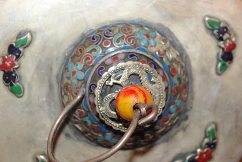 Chinesischer Grillenkäfig aus Cloisonné 4