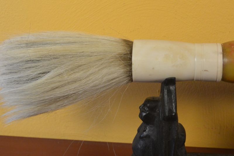 Chinesischer Kalligraphie Pinsel Stein Orange 2