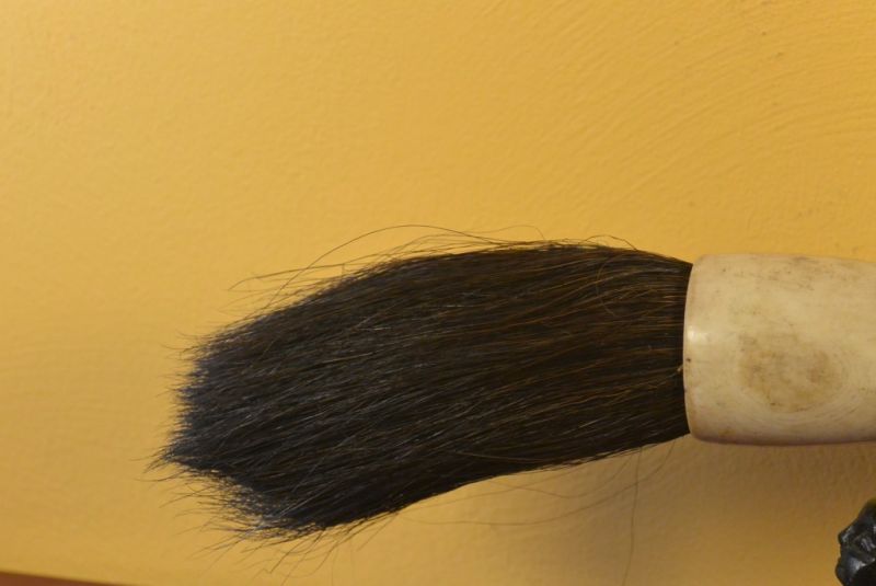 Chinesischer Kalligraphie Pinsel Stein Rot 2