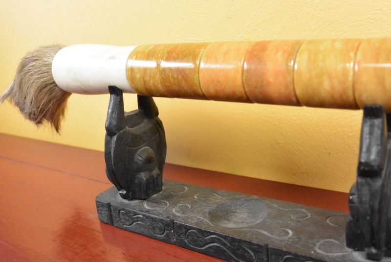 Chinesischer Pinsel Dunkelgelb Steine 5