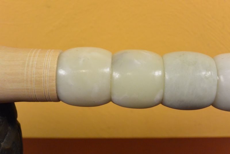 Chinesischer Pinsel Weiss Steine Holz 3