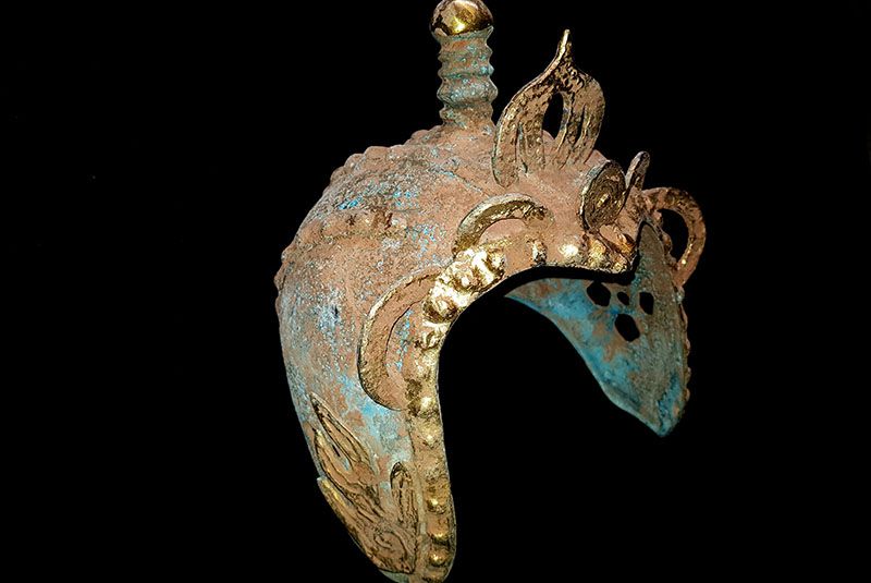Chinesischer Theatre Kappe - Bronzehelm - Militär 2 4