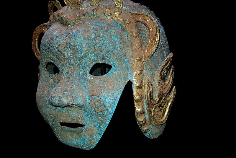 Chinesischer Theatre Kappe - Bronzehelm - Militär 3