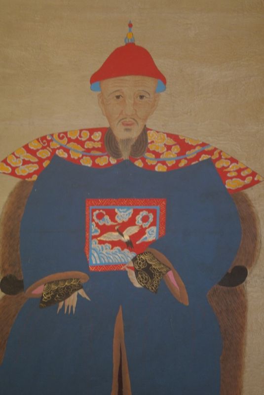 Chinesischer Würdenträger auf Papier Blaue Nacht 2