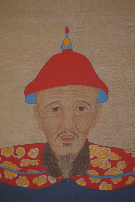 Chinesischer Würdenträger auf Papier Blaue Nacht 3