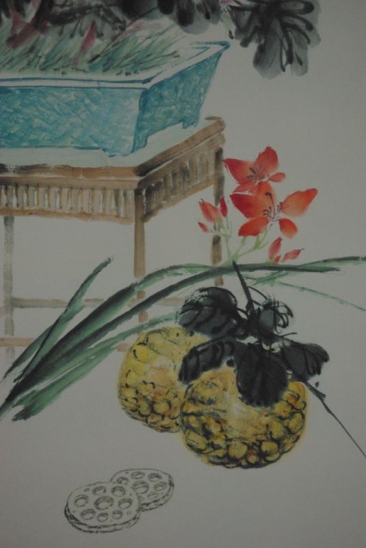 Chinesisches Aquarelle auf Seide Bonsai 3