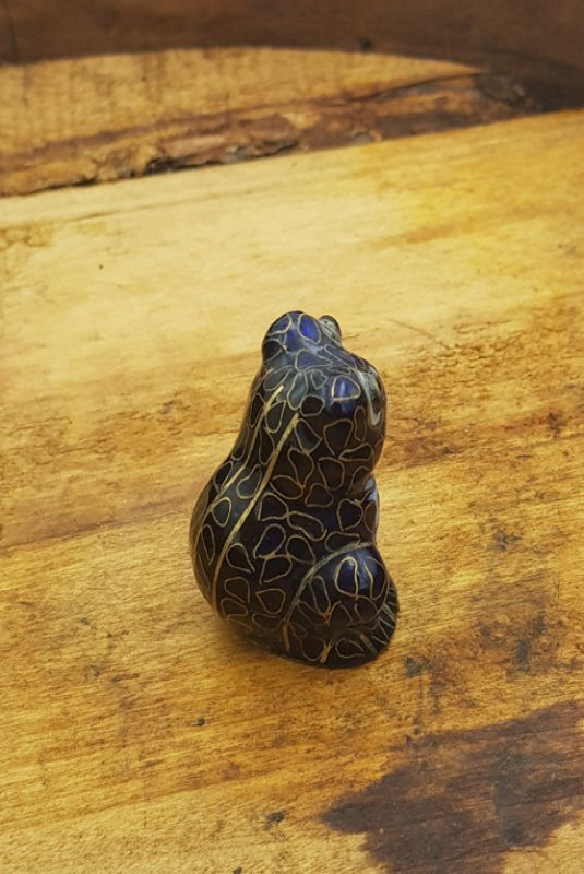 Chinesisches Cloisonné-Tiere - Frosch - Blau 3