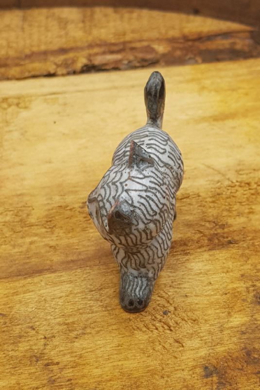 Chinesisches Cloisonné-Tiere - Weiße Katze 2