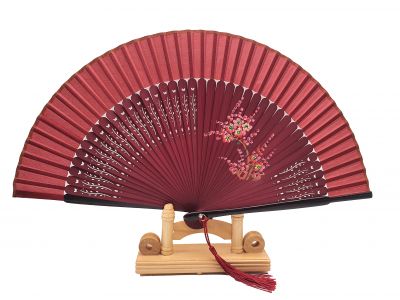 Chinesisches Gebläse - Handgemalt - Roter Bordeaux Chinesisches Gebläse - Handgemalt - Roter Bordeaux
