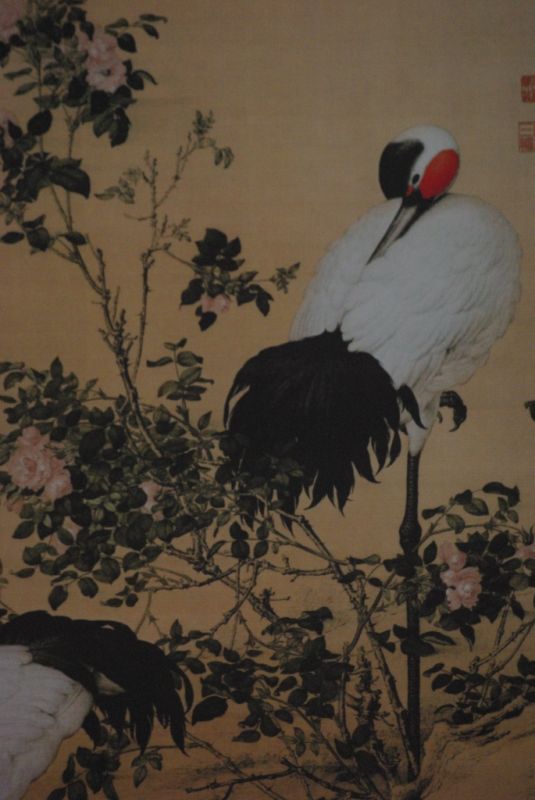 Chinesisches Gemälde auf Seide Crane 3
