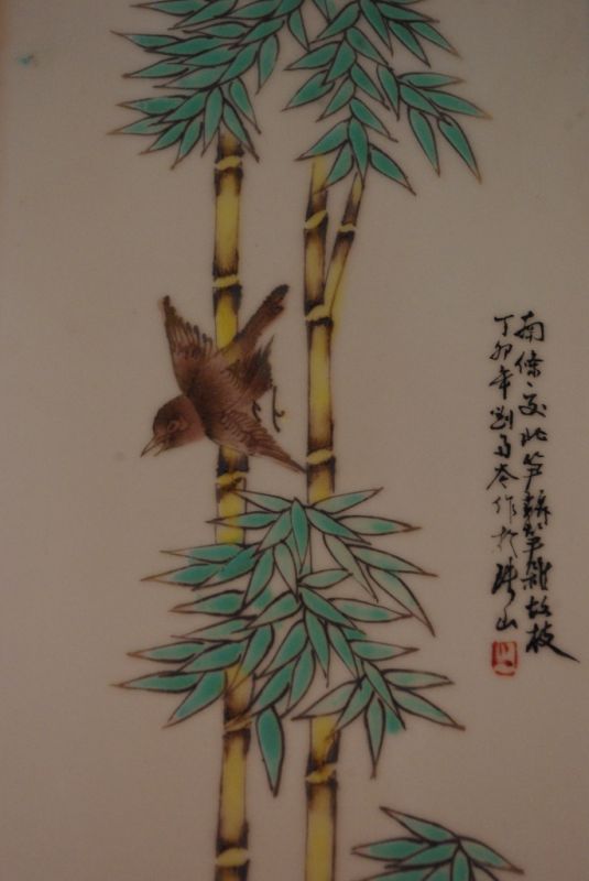 Chinesisches Holz und Porzelan Vögel 5