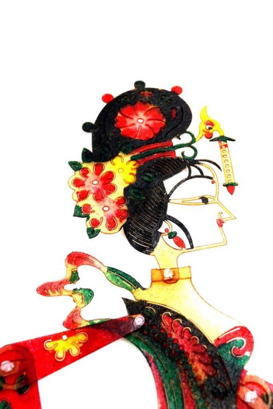 Chinesisches Theater - Marionetten Figur - Frau - Rot 2