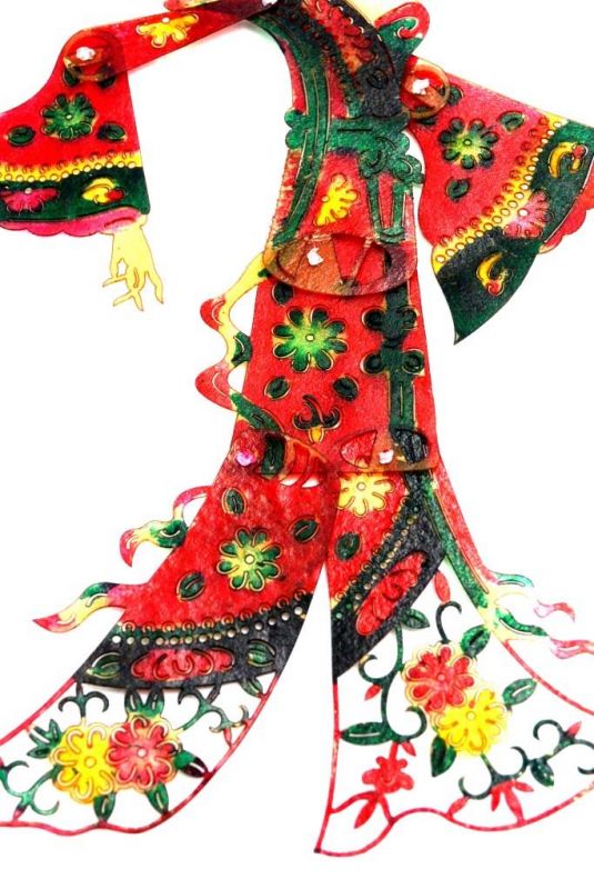 Chinesisches Theater - Marionetten Figur - Frau - Rot 3