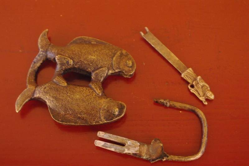 Chinesisches Vorhängeschloss Double Fish 3