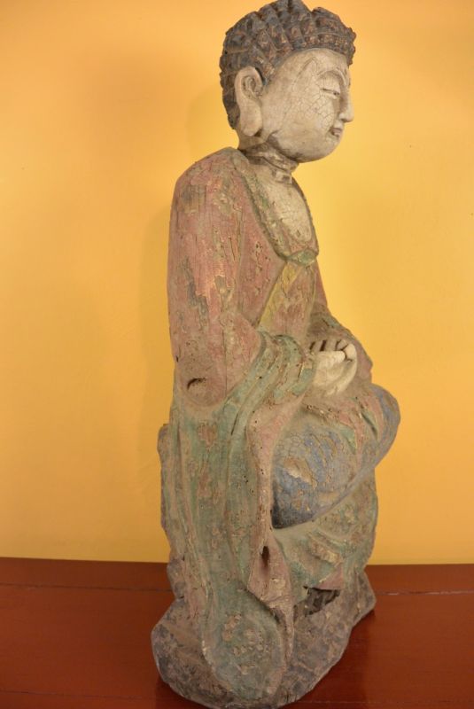 Haga clic en la imagen para ampliar Chino Buda de madera 4