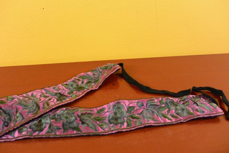 Cinturones Miao Bordado Rosa 2 3