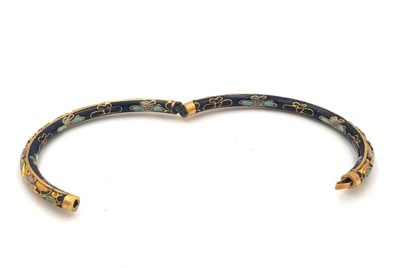 Cloisonné Armband Schwarz und golden 2