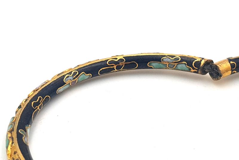 Cloisonné Armband Schwarz und golden 3