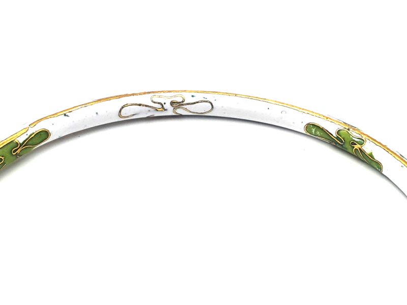 Cloisonné Armband Weiss 2