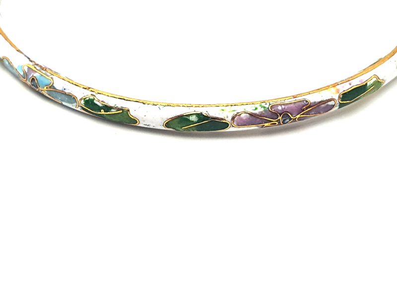 Cloisonné Armband Weiss 3