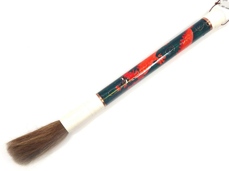 Cloisonne Calligraphy Brush Green 1