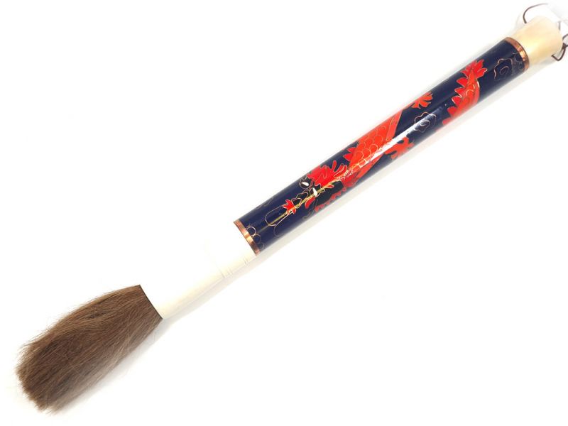 Cloisonne Calligraphy Brush - Navy blue 1