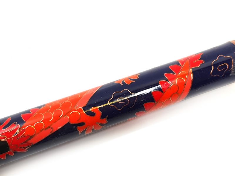 Cloisonne Calligraphy Brush - Navy blue 4